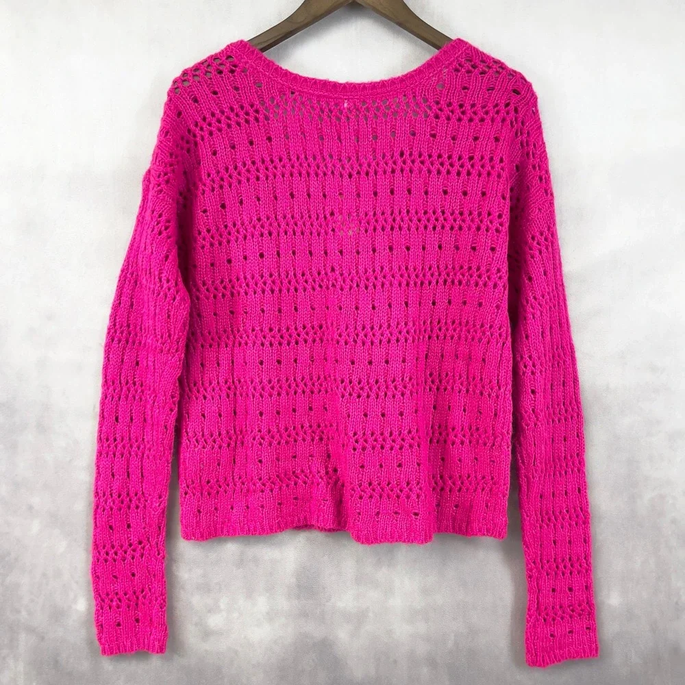Aeropostale Sweater Womens Large‎ Open Knit Y2k Dopamine Mall Goth Indie Fairy